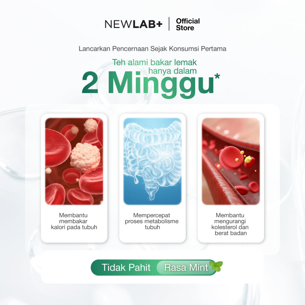 NEWLAB Fitlogy Tea Drink | Herbal Tea | Minuman Teh Hijau Herbal 28 Tea Bags