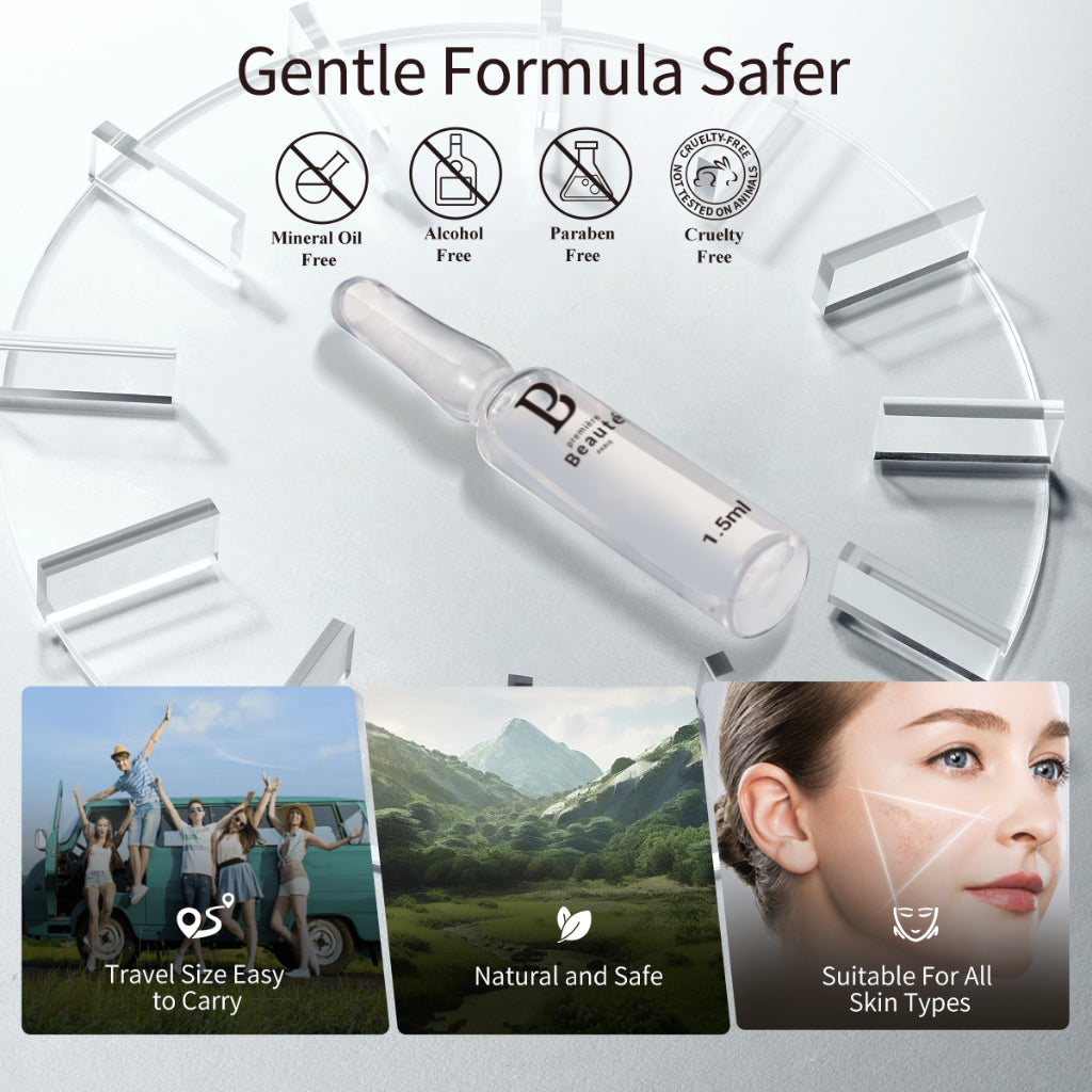 PREMIERE BEAUTE Brightening Moisturizing Niacinamide Whitening Double Effect Cleansing & Whitening 4Pcs Kit Facial Wash/Toner/Serum