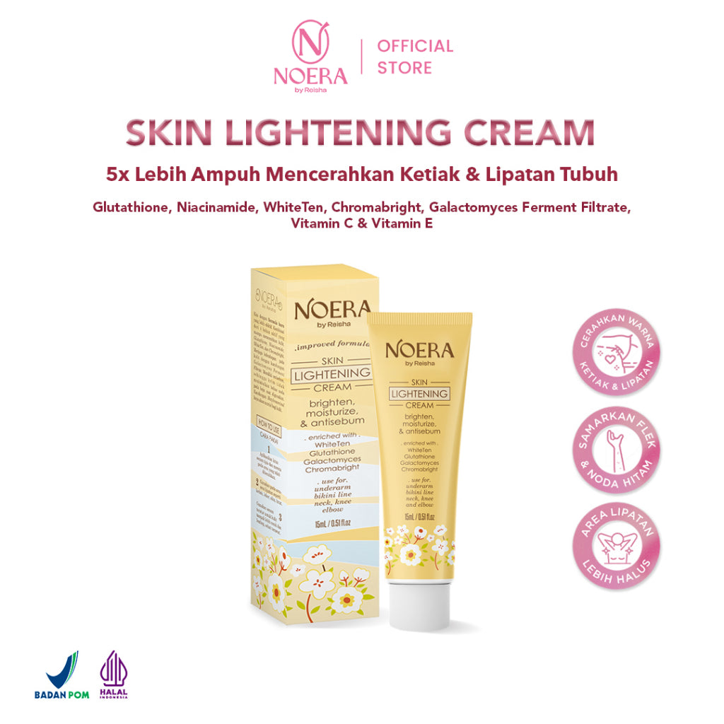 Noera Skin Lightening Cream | Cream Pemutih Ketiak Pemutih Lipatan | Pencerah Ketiak Lipatan Tubuh
