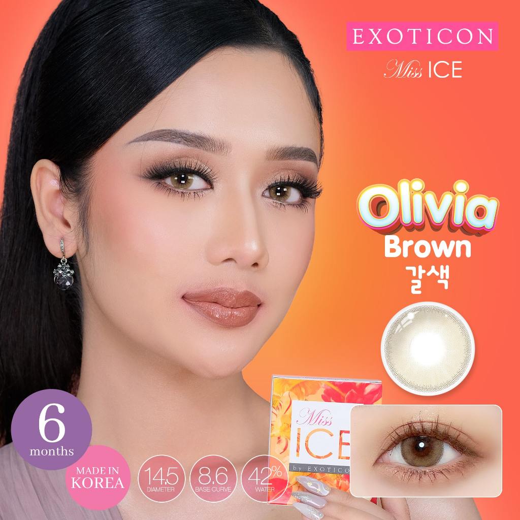 Exoticon Softlens Miss ICE Series Olivia (Brown) | Charli (Blue) | Soflens Korea | Soflens Daily