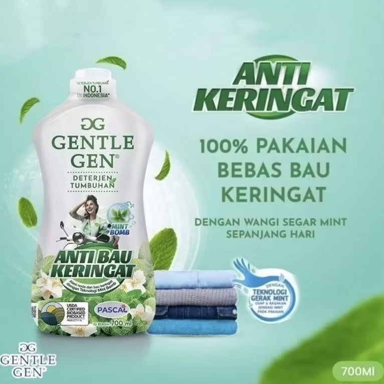 Gentle Gen Deterjen Cair Tumbuhan 700 Ml Aroma French Peony