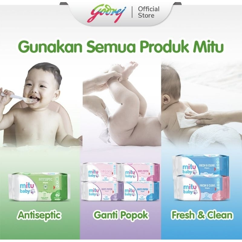 Mitu Baby Tisu Basah Bayi Antiseptik Refreshing
Lime 10 s