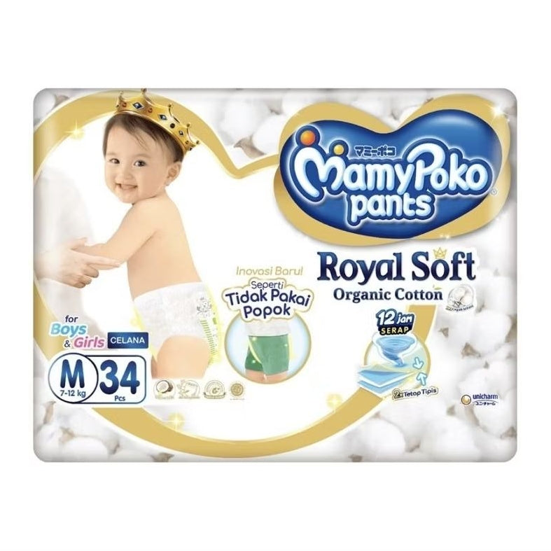 Mamy Poko Royal Soft Popok Celana Bayi M 34 pcs