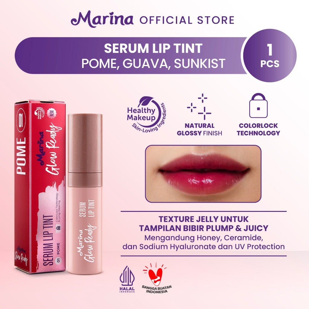 Marina Glow Ready Serum Lip Tint 2,8 ml - Exp Date : 04.2026