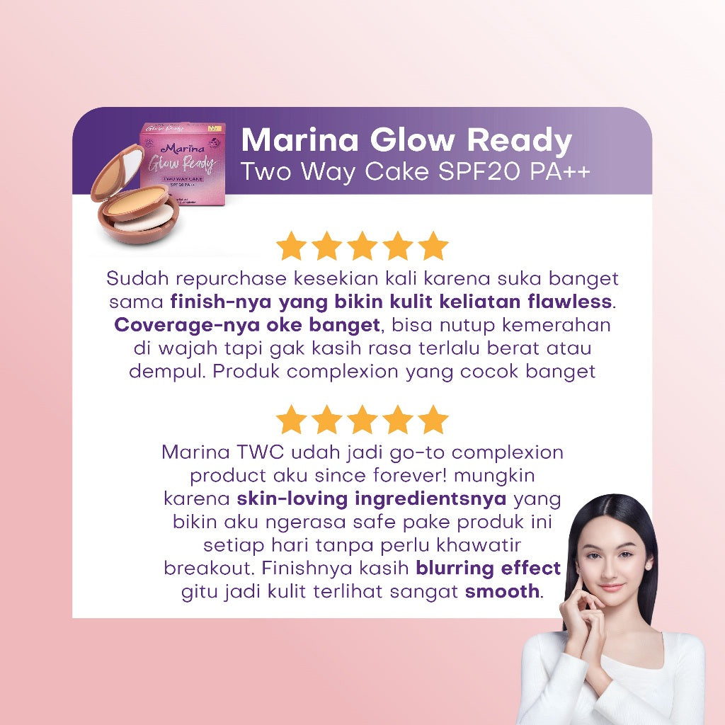 Marina Glow Ready Two Way Cake SPF 20 PA++ - Exp : 10.2026