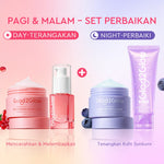 [ORDER NOW, HEMAT 30K]Glad2Glow Day & Night Renew Cerah Bundle Moisturizer+Serum Set Brightening 10%Niacinamide Peeling Eksfoliasi Retinol  tone up Pelembab Tubuh Kit Perawatan Kulit Hidrasi Delima Pelembab Wajah Pencerah Krim Gel g2glow official store