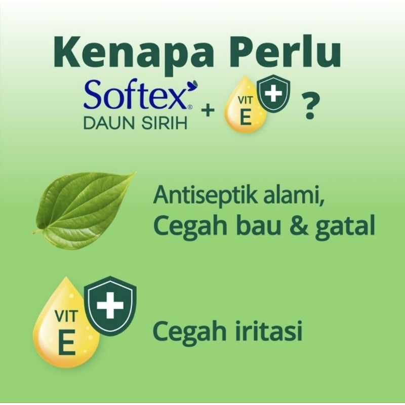 Softex Daun Sirih Pembalut Wanita Non Wing 23 cm 18 pcs