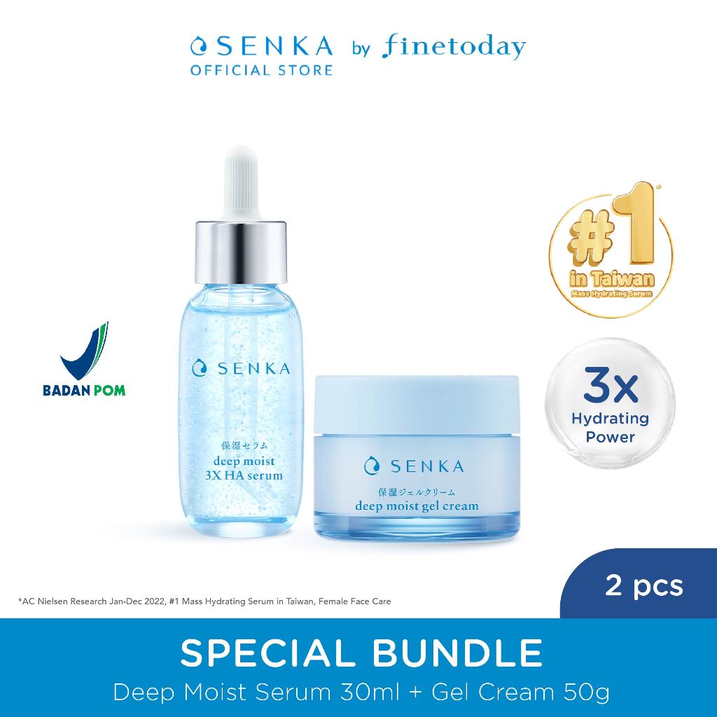 [Special Bundle] SENKA Deep Moist 3X HA Serum 30ml + Deep Moist Gel Cream 50gr