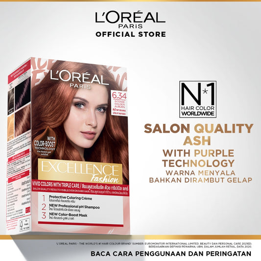 L'Oreal Paris Excellence Fashion Sparkling Visible Hair Color #6.34