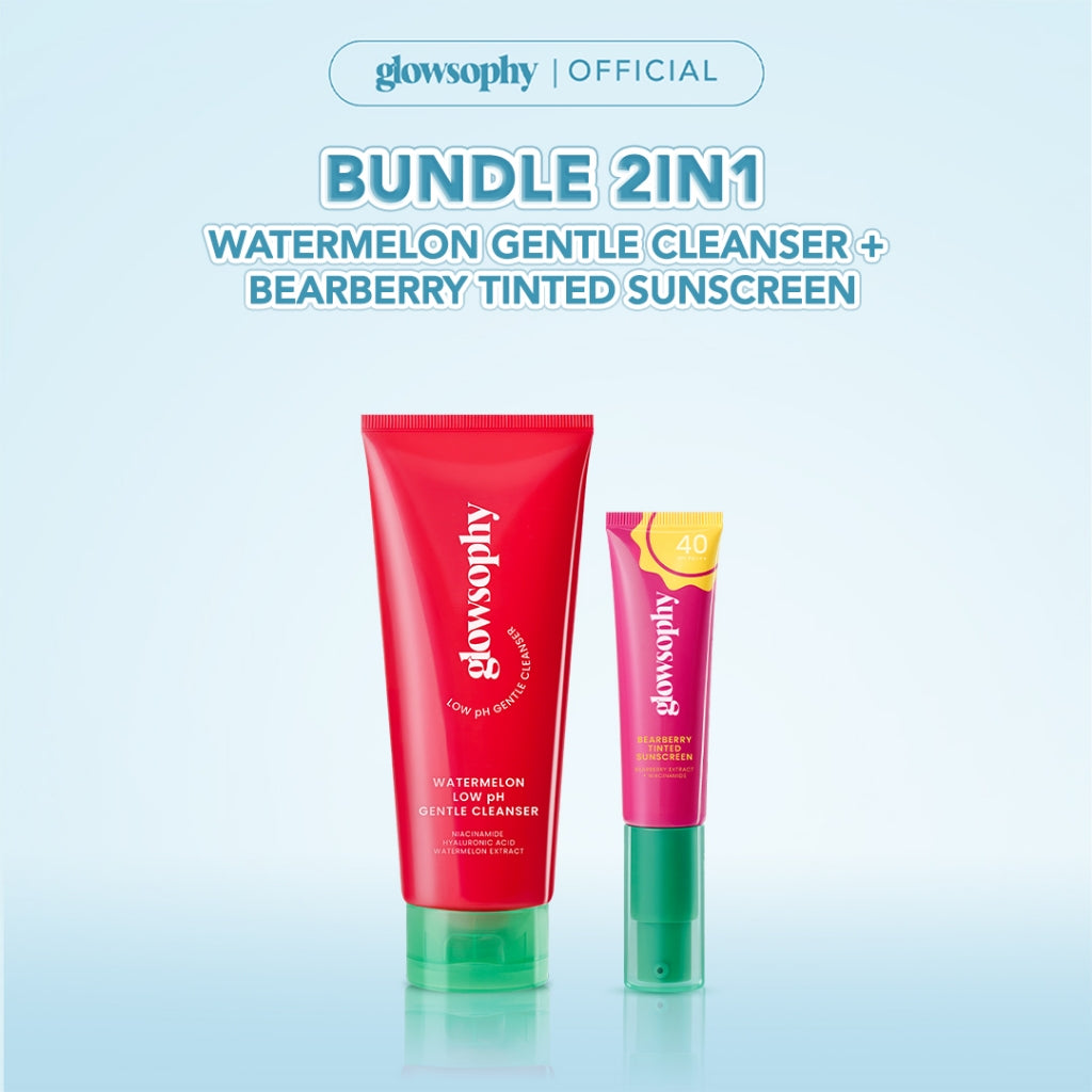Glowsophy Watermelon Low pH Gentle Cleanser sabun cuci muka facial wash All Skin Type Friendly Facial Wash Normal Face Wash