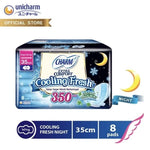 Charm Cooling Fresh Pembalut Wanita Wing Malam Ekstrak Daun Mint 35 cm 8 pcs