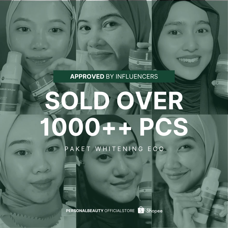 Personal Beauty Set Whitening Eco – Perawatan Wajah Cerah Glowing | Sabun Wajah + Day Cream + Night Cream | Mencerahkan 5x Lebih Cepat Dalam 14 Hari
