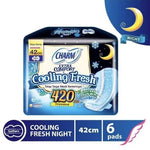 Charm Cooling Fresh Pembalut Wanita Wing Malam Ekstrak Daun Mint 42 cm 6 pcs