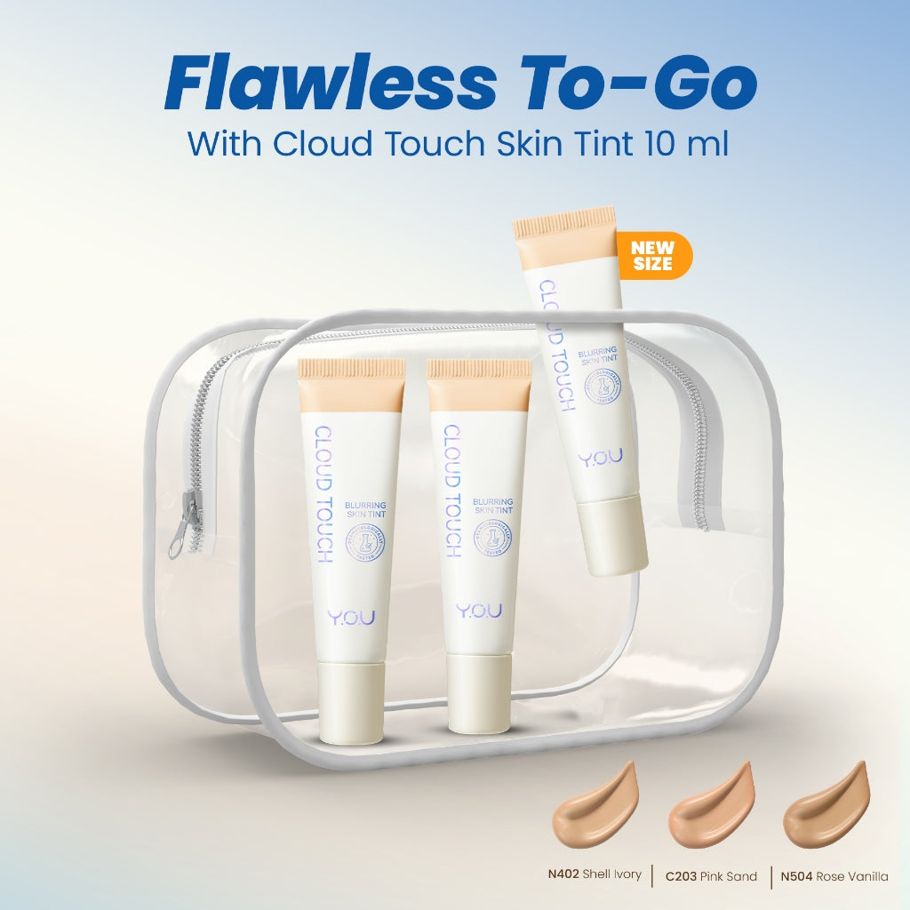 Travel Size YOU Cloud Touch Blurring Skin Tint 10 ml | Liquid Foundation | Natural Matte Finish | Skin Tint Sunscreen | Makeup Travel Size