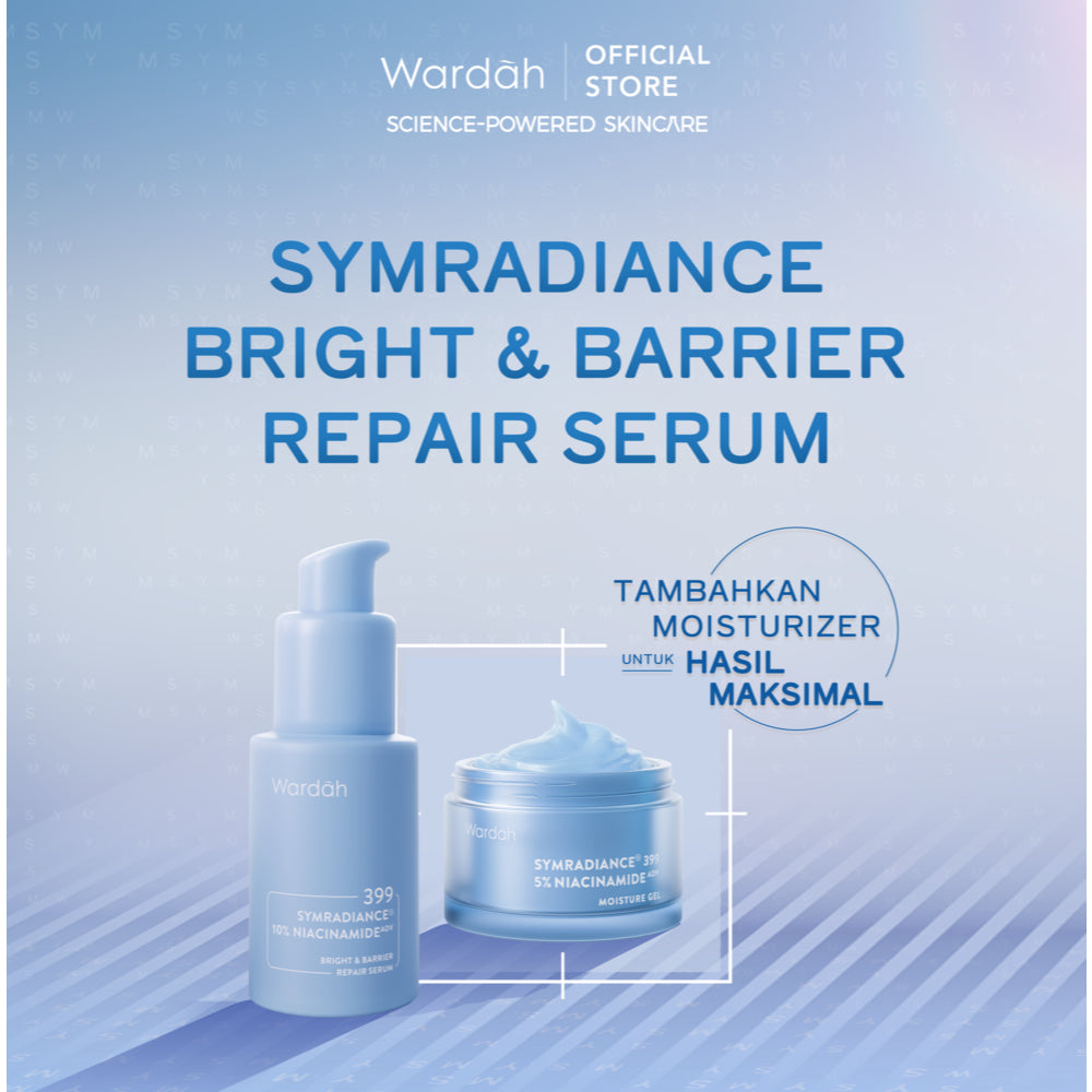 WARDAH Lightening Symradiance 399 + 10% Niacinamide Skin Care All Series Lengkap ADV Bright & Barrier Boost - Serum dan Moisturizer Mencerahkan Kulit Kusam Bekas Jerawat, Mencegah Hiperpigmentasi, Pelembab - Skincare