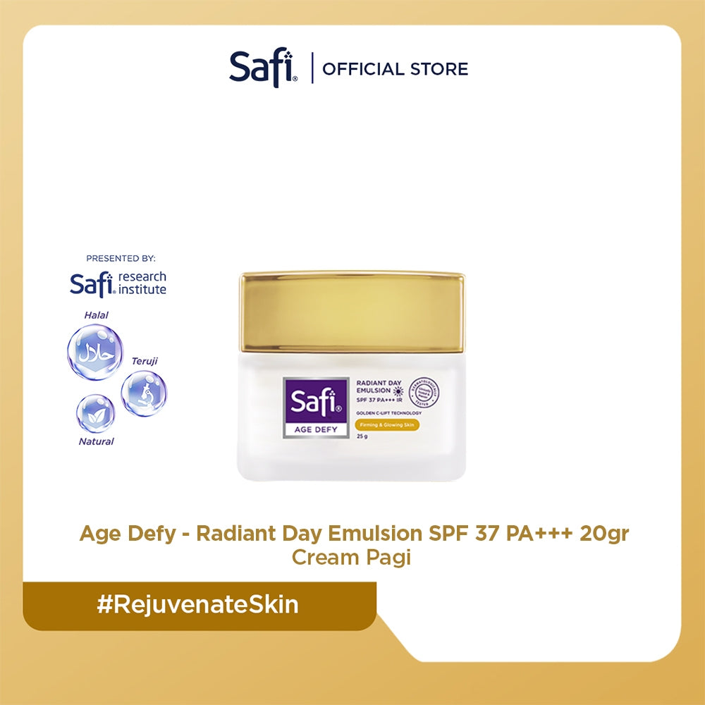 SAFI - Age Defy - Radiant Day Emulsion SPF 37 PA+++ 25gr - Cream Pagi Pelembab Wajah