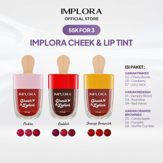 [55K FOR 3 pcs] Implora Cheek and Lip Tint Gloss Ombre