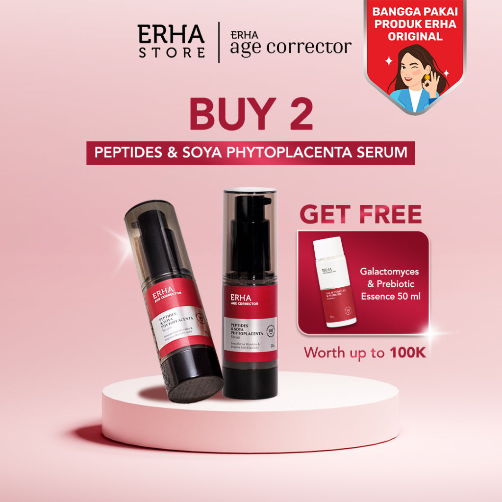 ERHA Twin Flame Age Corrector Serum Peptides & Soya Phytoplacenta 20ml - Serum Anti Penuaan
