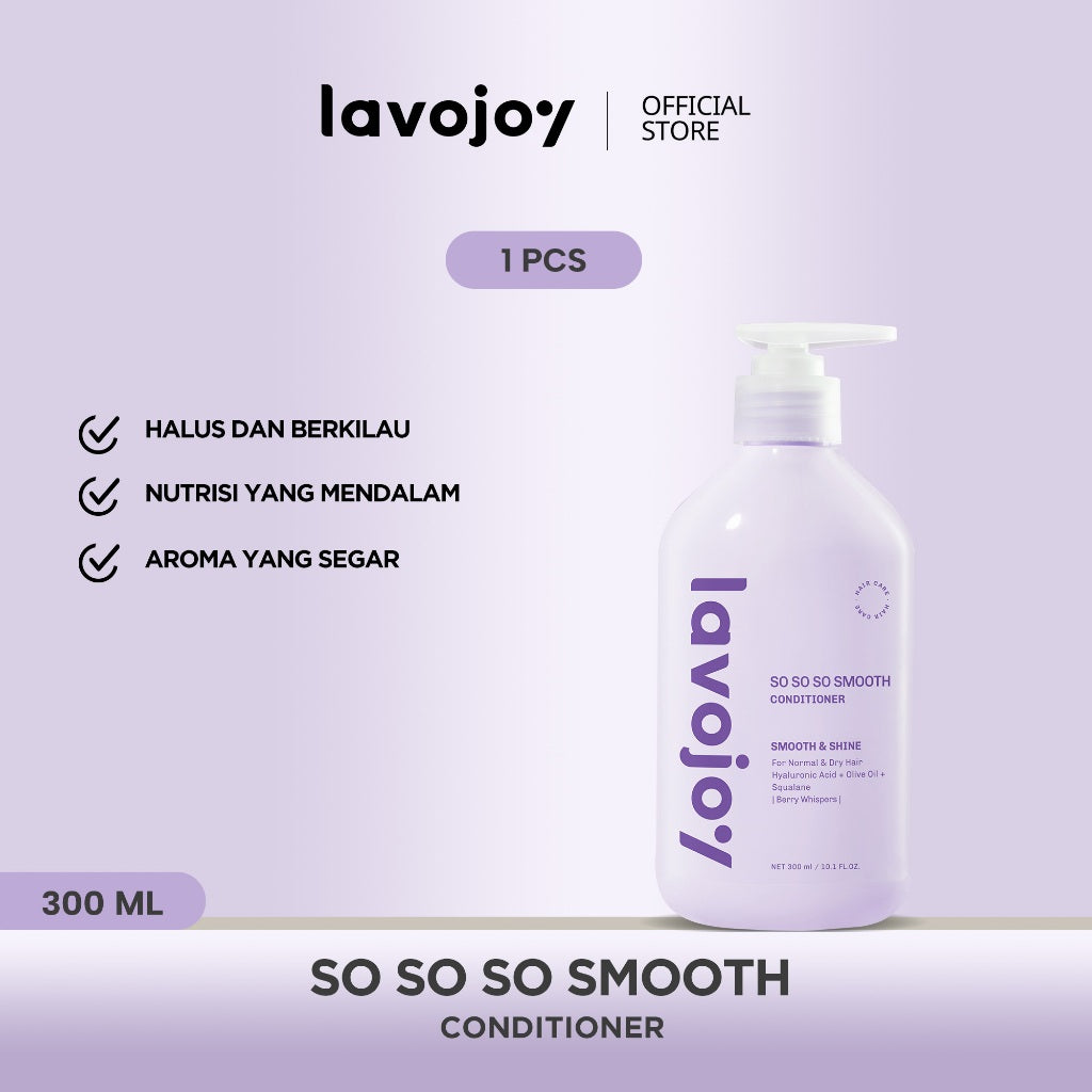 Lavojoy So So So Smooth Conditioner | Kondisioner Mengurangi Rambut Kusut | Mengkilaukan Rambut | Menutrisi Rambut | Menghaluskan Rambut