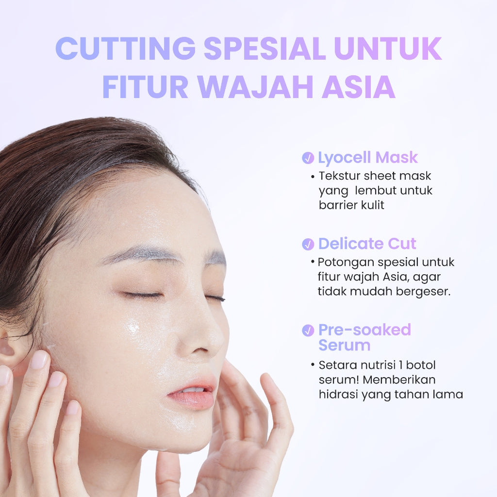 YOU Radiance Glow Sakura Extract Serum Mask Serum Pencerah Sheet Mask Brightening Atasi Kulit Kusam Berminyak dan Sensitif