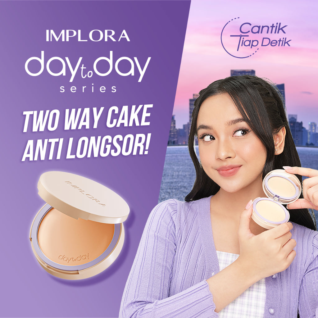 Implora Day To Day Two Way Cake | Bedak Ringan & Samarkan Pori