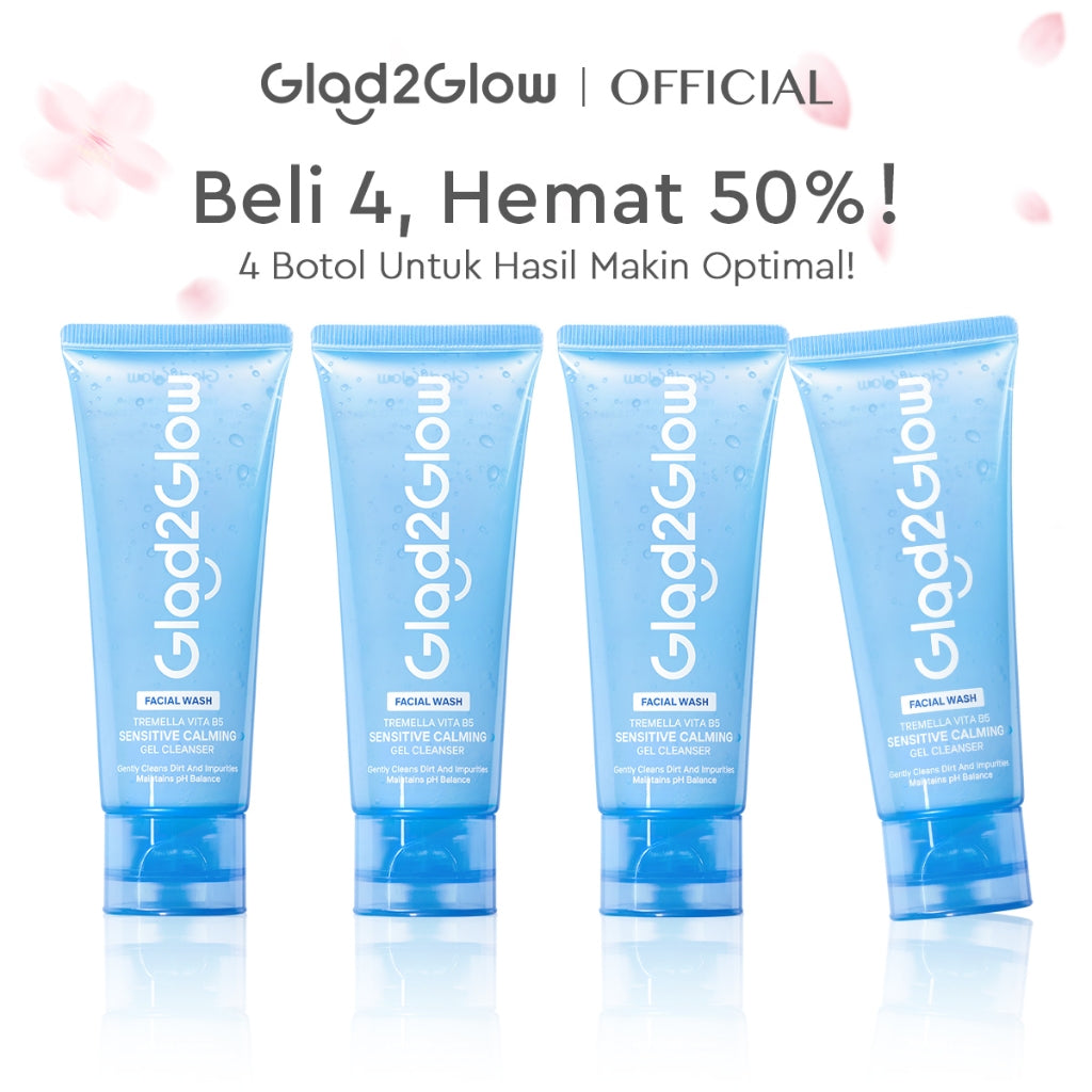 [Hemat 4PCS]Glad2Glow Facial Cleanser Series-Low PH Gel Centella Mencerahkan Pencerah Wajah Anti Jerawat Penuaan Hilangkan Flek & Tenangkan face wash Pembersih Wajah Membersihkan kotoran dan minyak Menjaga pelindung kulit Mengobati g2glow official store