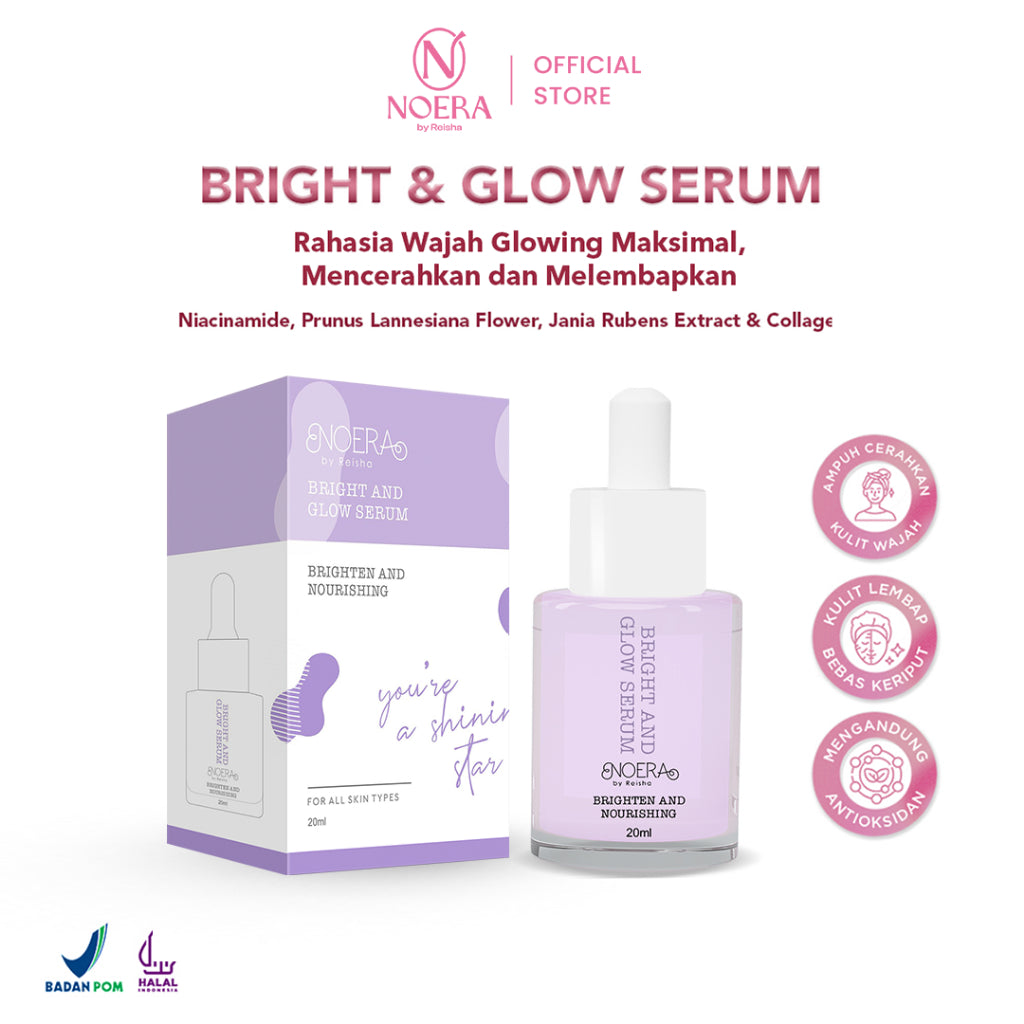 Noera Face Serum Bright & Glow | Serum Wajah Brightening Glowing Moisturizer Anti Aging