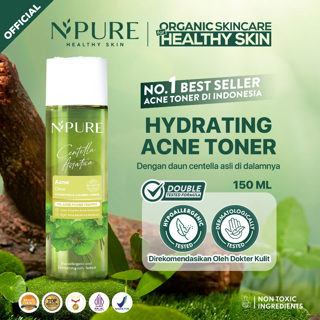 [Exclusive Creator] NPURE Bundling Cica Toner 150ml + NPURE Power Acne Micellar Water 300ml
