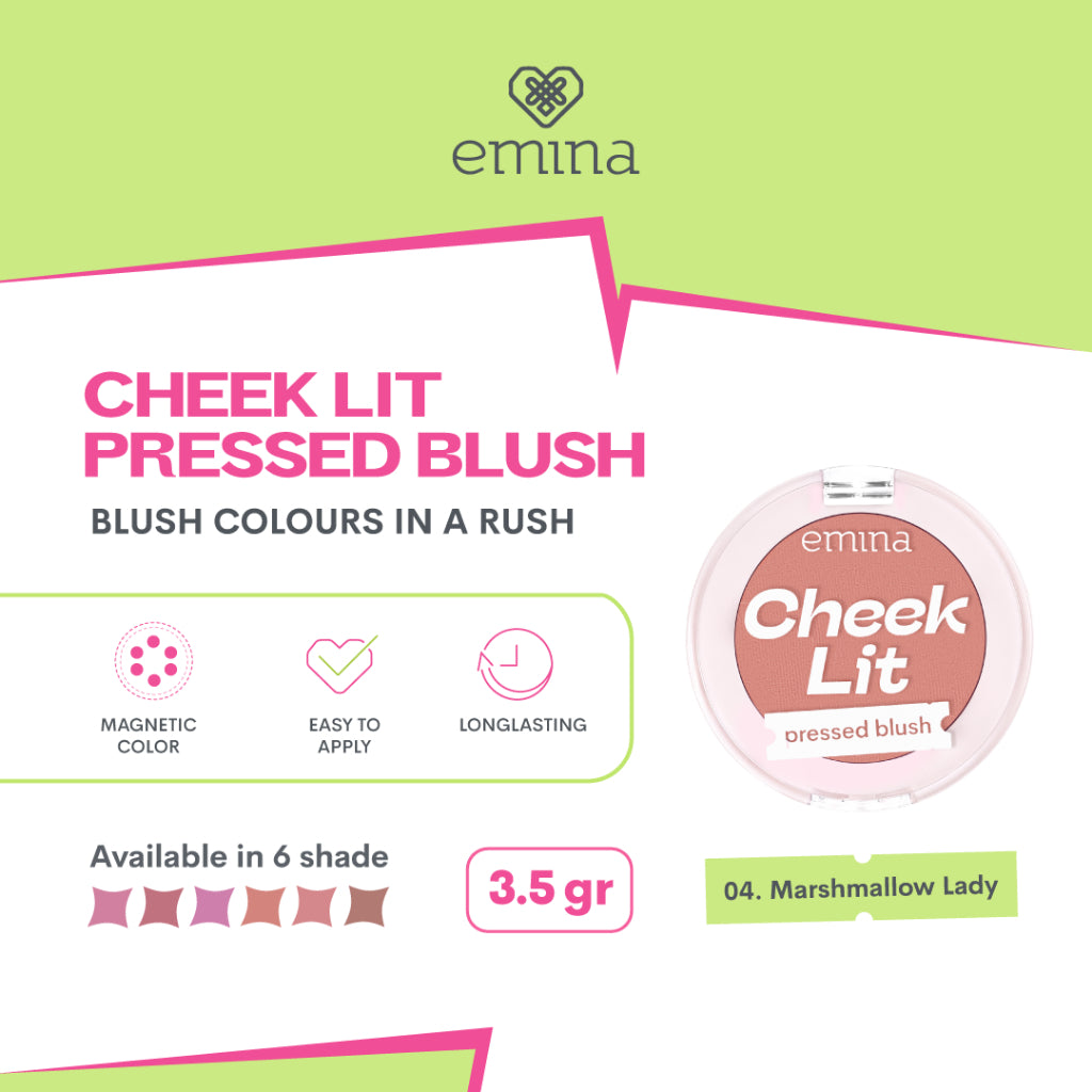 Emina Cheek Lit Pressed Blush x Muzik Tiger 3.5 g - Blush On Padat
