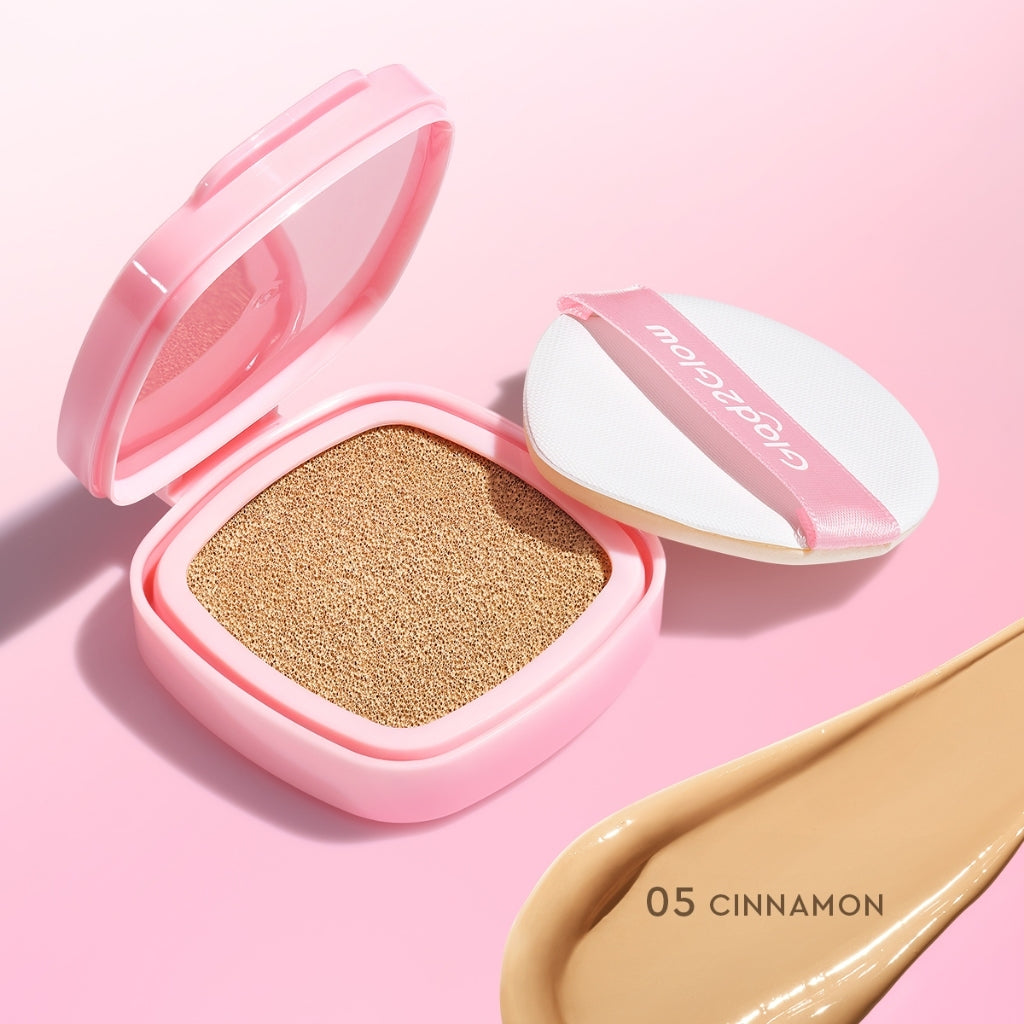 Glad2Glow Perfect cover cushion  Setting  dengan kandungan skincare mencegah kekusaman dan kulit kering sepanjang hari G2G Concealer Foundation Wajah Extract Mencerahkan Lasting refill Compact g2glow official store
