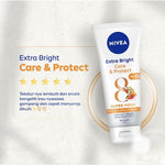 Nivea Extra Bright Serum Pelembap Tubuh SPF 15 Care & Protect Tube 180 ml