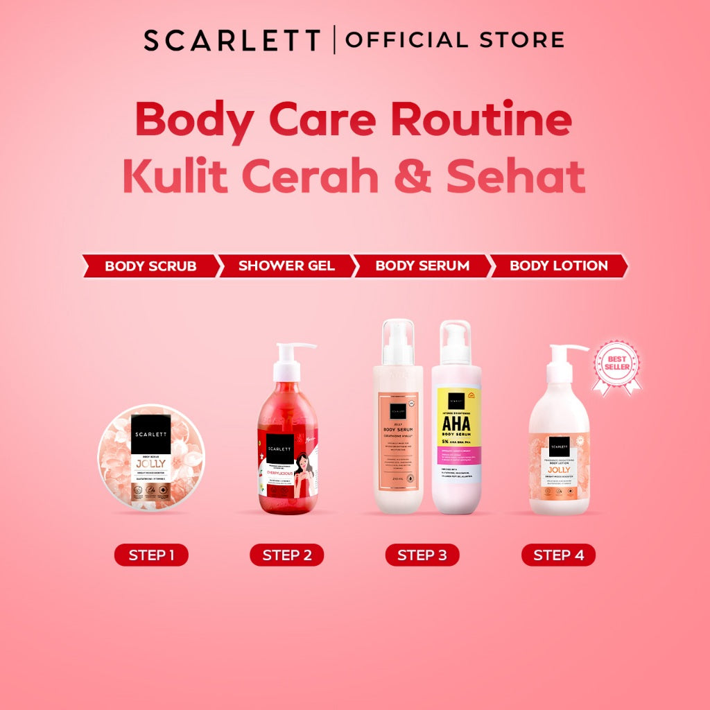 Scarlett Fragrance Brightening Shower Gel Cherrylicious | Body Wash | Sabun Mandi Cair