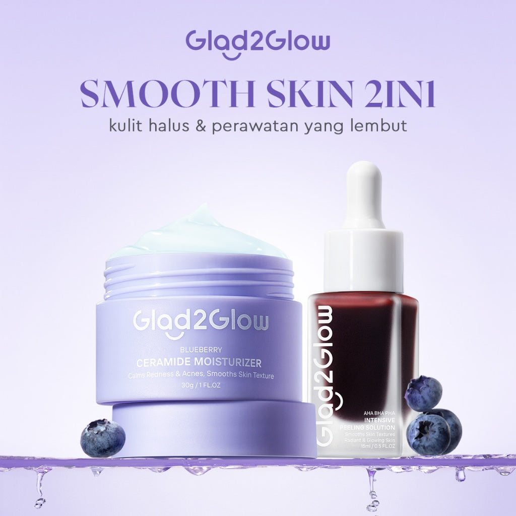[Set Eksfoliasi]Glad2Glow Kulit Halus Bundle all in 1 - 2/3/4/5 PCS eksfoliasi wajah Skincare Set-Pulihkan/Cerah Krim+Peeling Solution+ Cleanser+Eksfoliasi Toner-peeling whitening Moisturizer facial wash Pelembab G2G glad2glow official store