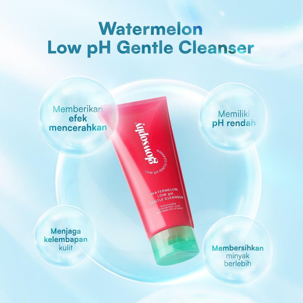 Glowsophy Bundle 5in1 Brightening Series Watermelon Brightening Moisturizer 100ml + Bearberry Tinted Sunscreen + Watermelon Gentle Cleanser + Watermelon Clay Stick + Pineapple Serum