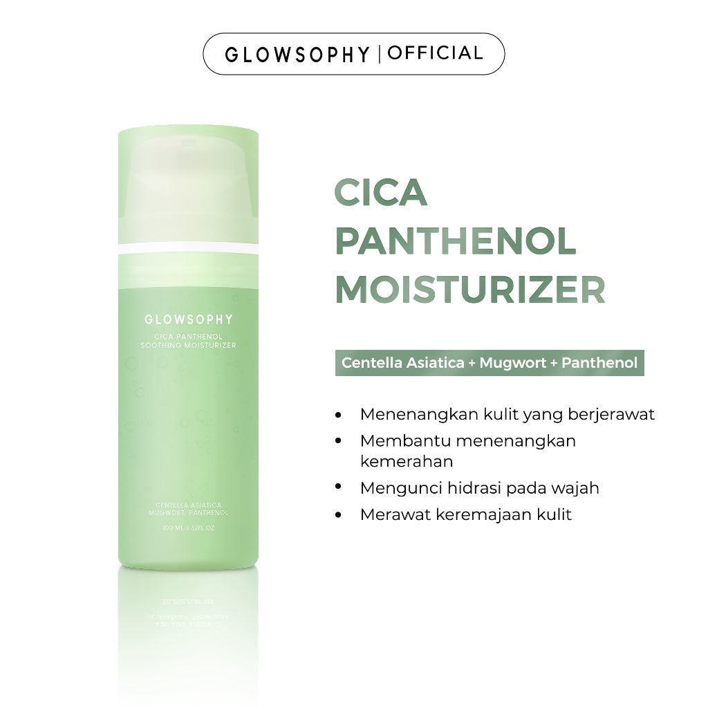 Glowsophy Bundle 5in1 Acne Series Cica Pathenol Moisturizer 100ml + Cica Daily Light Sunscreen + Berry BHA Gentle Cleanser + Watermelon Clay Stick + Pineapple Serum