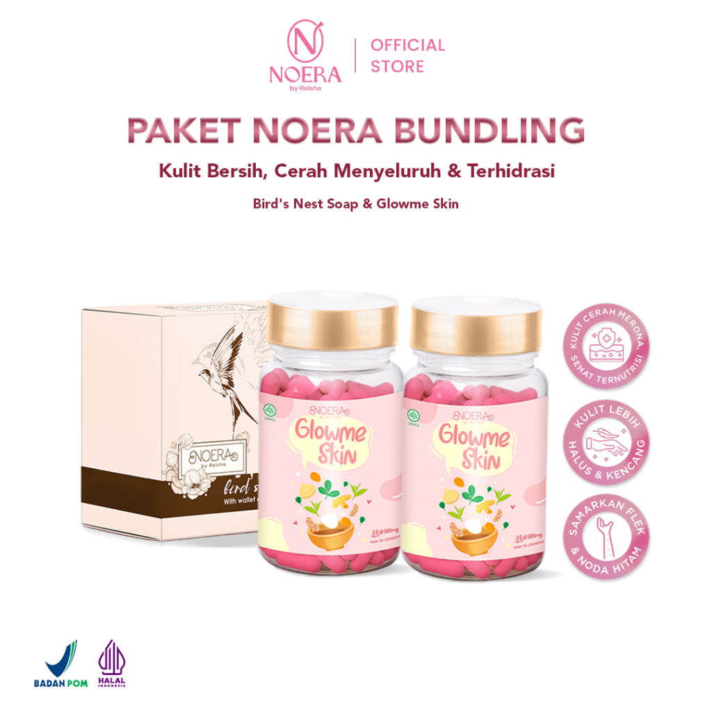 Noera Paket 1 Bird’s Nest Soap & 2 Glow Me Skin