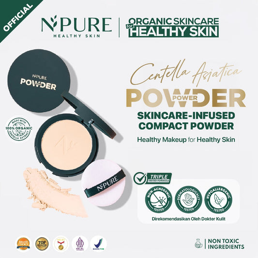 NPURE ACNE POWER COVER Power Powder / Bedak Cover Jerawat / Powder Fondation / Powder For Acne Skin / Bedak Kulit Berjerawat