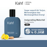 Kahf Invigorating Waterfall Eau De Toilette 35 ml Long-Lasting Fragrance (EDT) - Perfume Scent Inspired by Nature (Marine, Watery. Floral, Dry Amber)  - Wangi Tahan Lama - Masculine Scent 香水