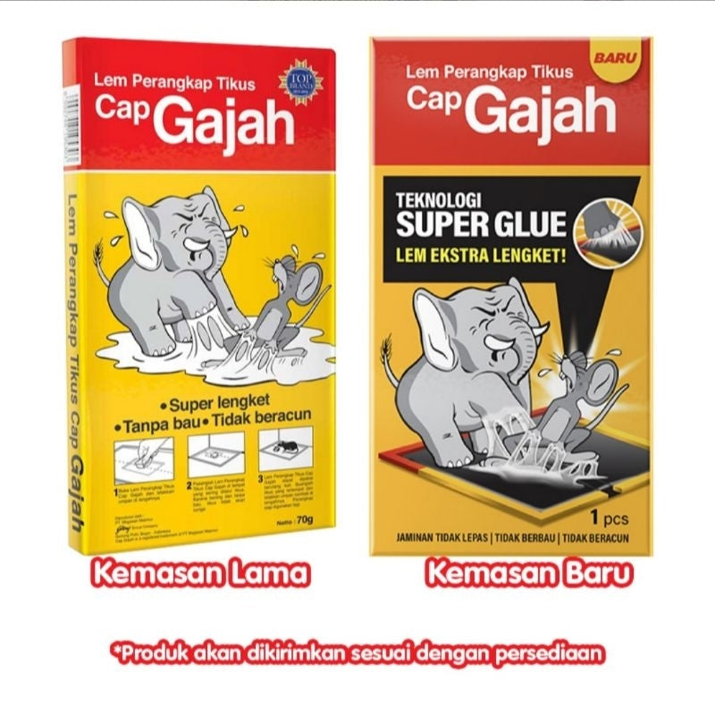 Gajah Lem Trap 75 Gram Lem Tikus Lalat