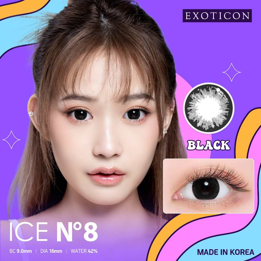 Exoticon Softlens - Black Series II | Soflens Hitam Big Eyes | Soflens Diameter 16mm
