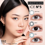 Exoticon Softlens Ice N5 Series Light Grey | Black | Blue | Soflens Korea | Soflens Wedding