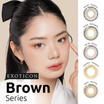 Exoticon Softlens Brown Series II | Soflens Cokelat | Soflens Korea | Soflens Minus
