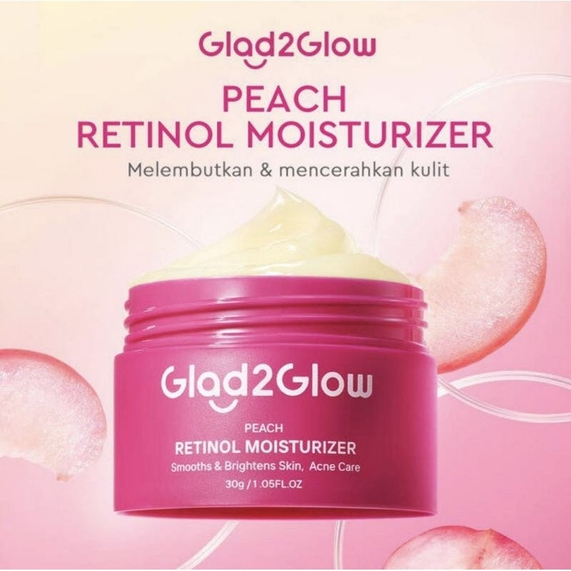Glad2Glow Moisturizer Wajah Retinol Peach 30 g