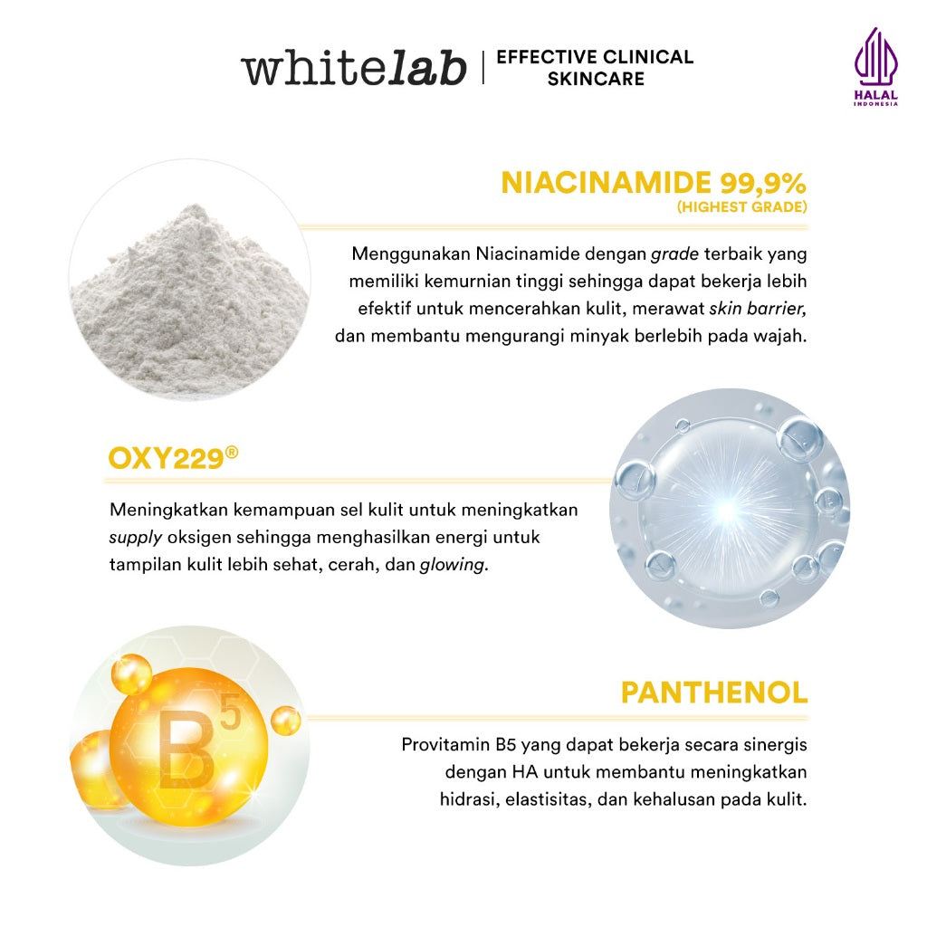 Whitelab Day Cream Brightening  - Pelembap Krim Pagi Pencerah Wajah Untuk Kulit Oily N-Dose+ 2.0