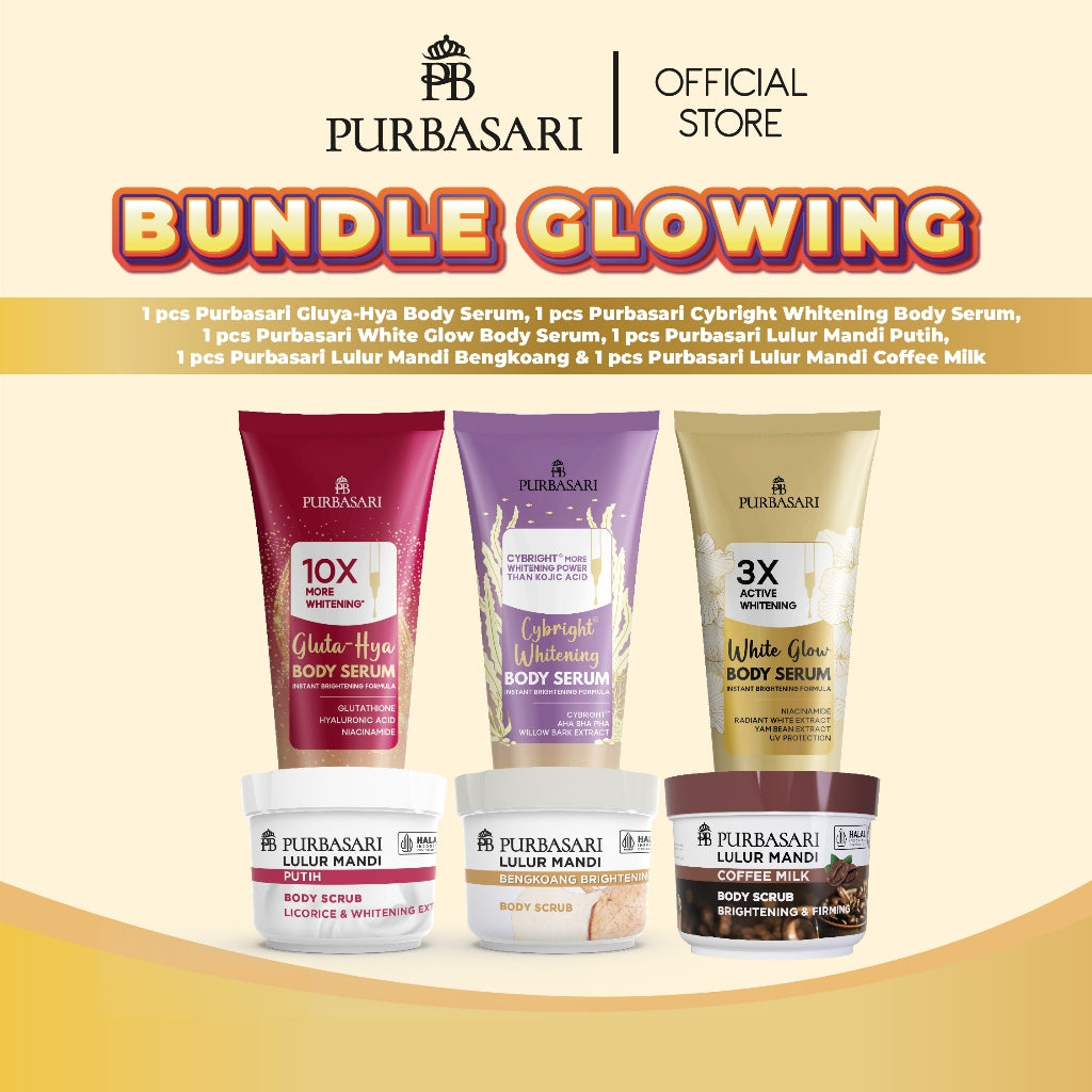 [DAPAT 2] Purbasari Body Serum Series / Body Serum Purbasari Whitening 180 gr + Lulur Mandi 100 gr