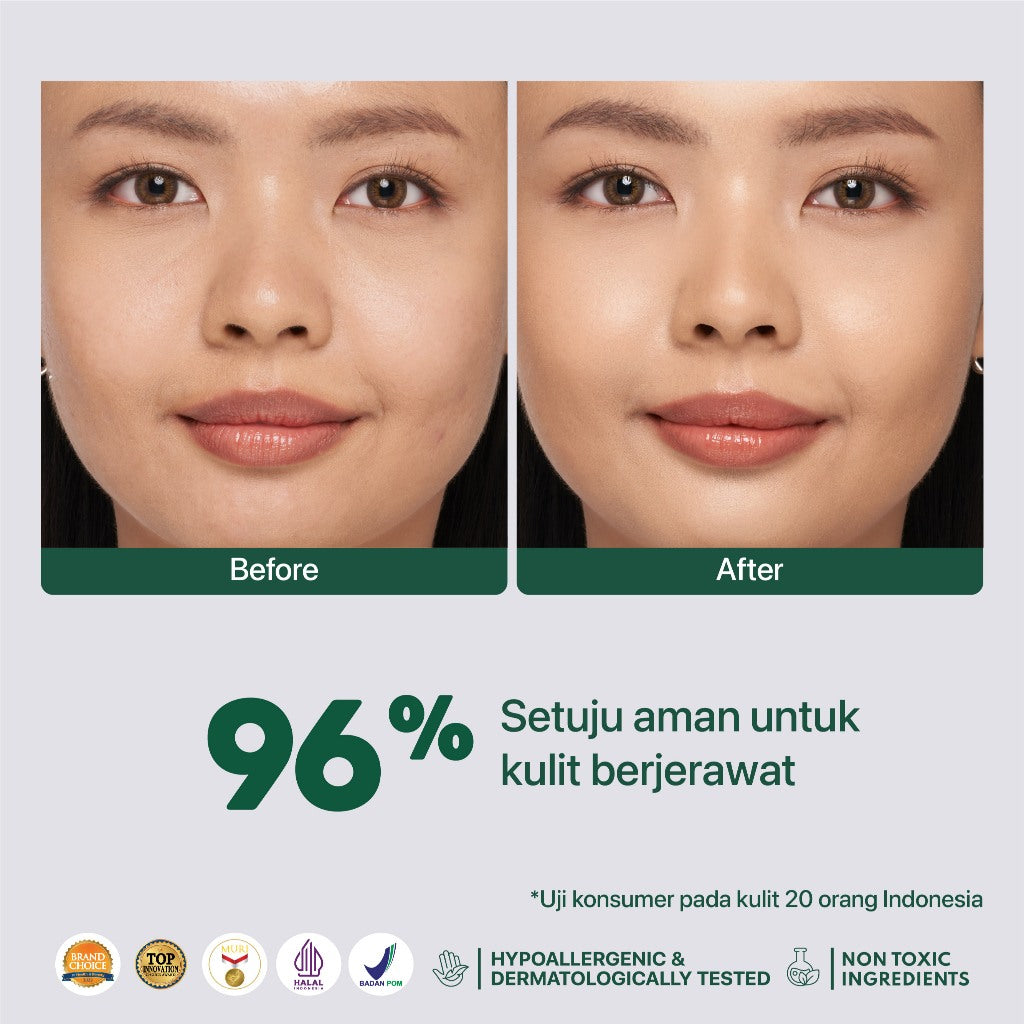 NPURE Centella Asiatica Flawless Matte Power Cushion dan Refill Cushion / Cushion Daily / Cushion matte / Refill Cushion