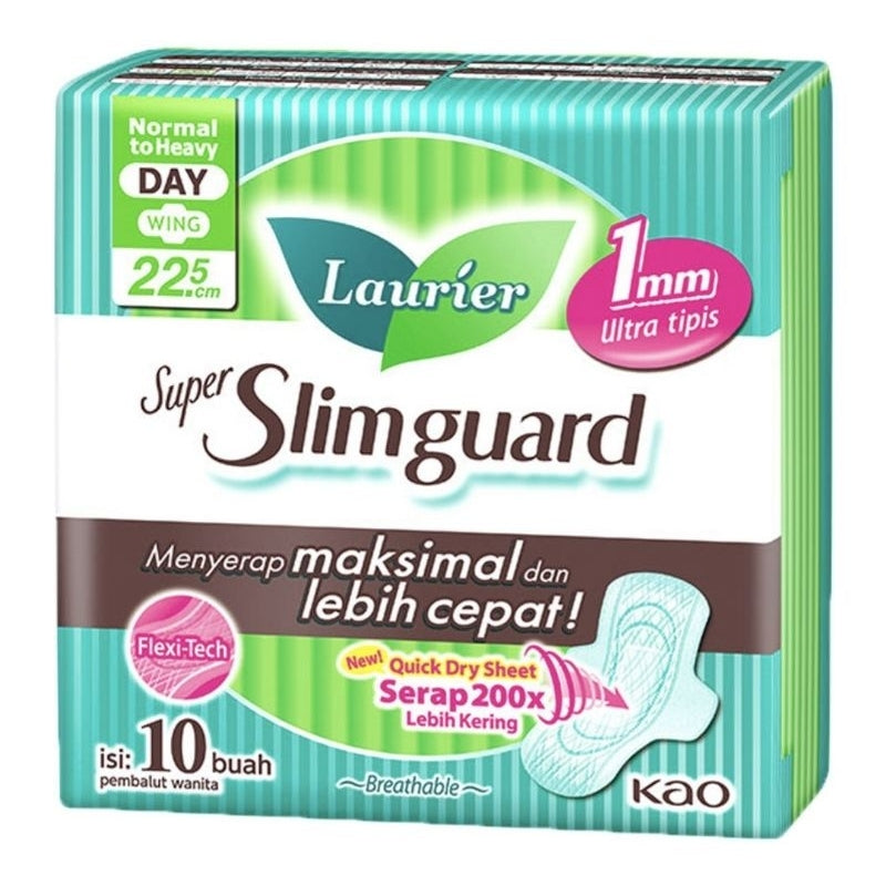 Laurier Super Slimquard Pembalut Wanita Wing 22.5 cm 10 pcs