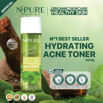 NPURE Cica Hydrating Acne Toner 30ml / Acne Toner / Toner Kulit Jerawat Berminyak - Travel Size Acid Berjerawat Hydrating Mencerahkan Wajah Kotoran