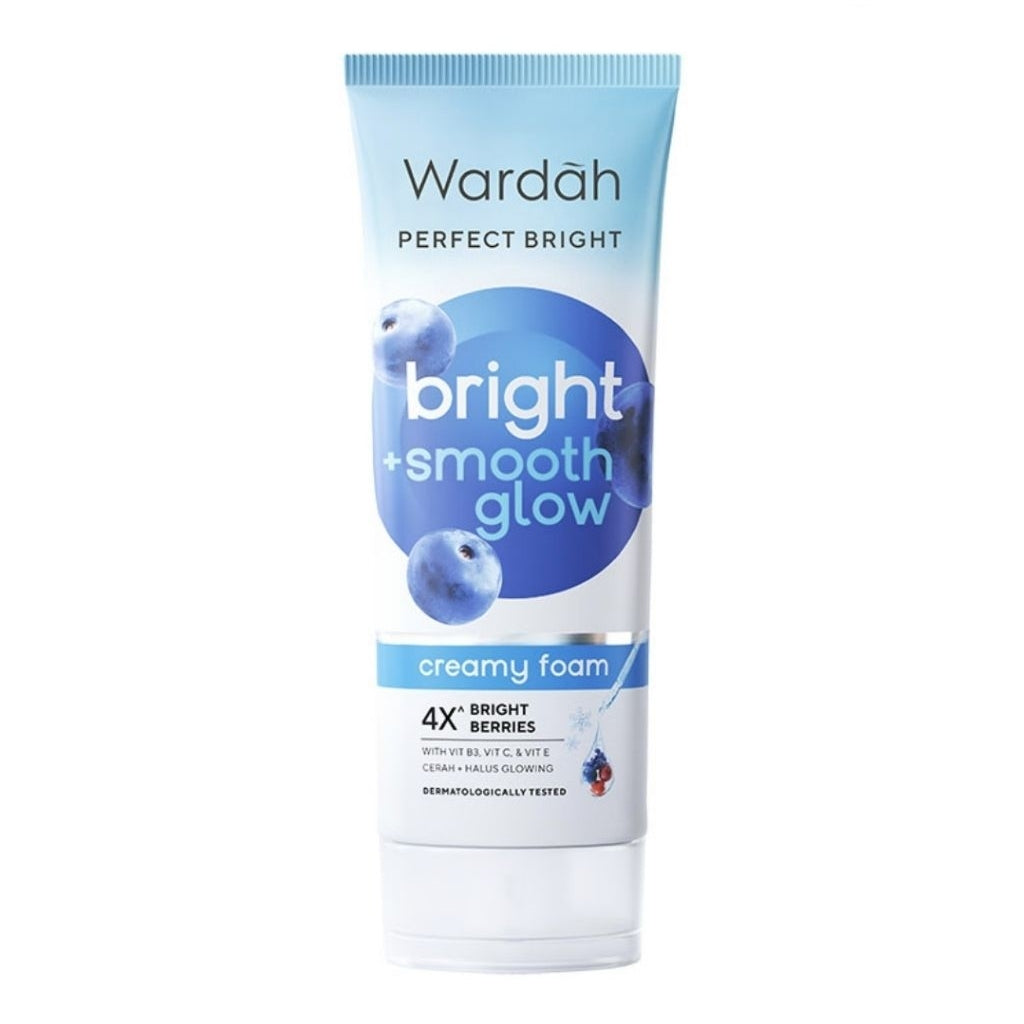 Wardah Perfect Bright Smooth Glow Pembersih Wajah Creamy Foam Berries 100 ml