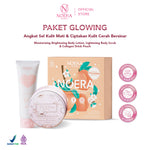 Noera Paket Glowing | Collagen Drink Improved Formula + Moisturizing Brightening Body Lotion + Lightening Body Scrub